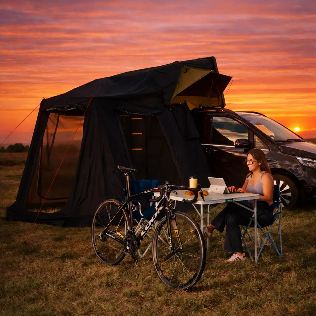 tente camping familiale PACK de Toit Famille XL 4–5 Places + Annexe – Woody's Camp Add Tuning Kit:Yes Gebrauchte & refurbished E-Bikes Historical High Price : 119