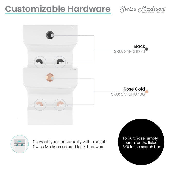 Swiss Madison Calice Two-Piece Elongated Rear Outlet Toilet Dual-Flush 0.8/1.28 gpf - SM-2T120