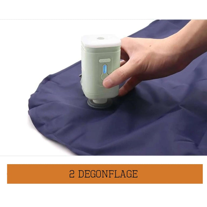 Utiliser une pompe à air électrique pour dégonfler le tissu.