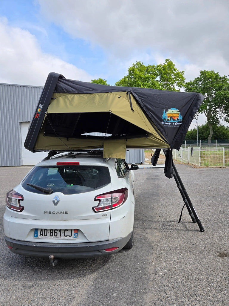 location montpellier occitanie herault 34000  famille familial camping sauavge partir vacance hussarde SUV 4X4 DEFENDER DUSTER  Tente de toit rigide - 4/5 personnes