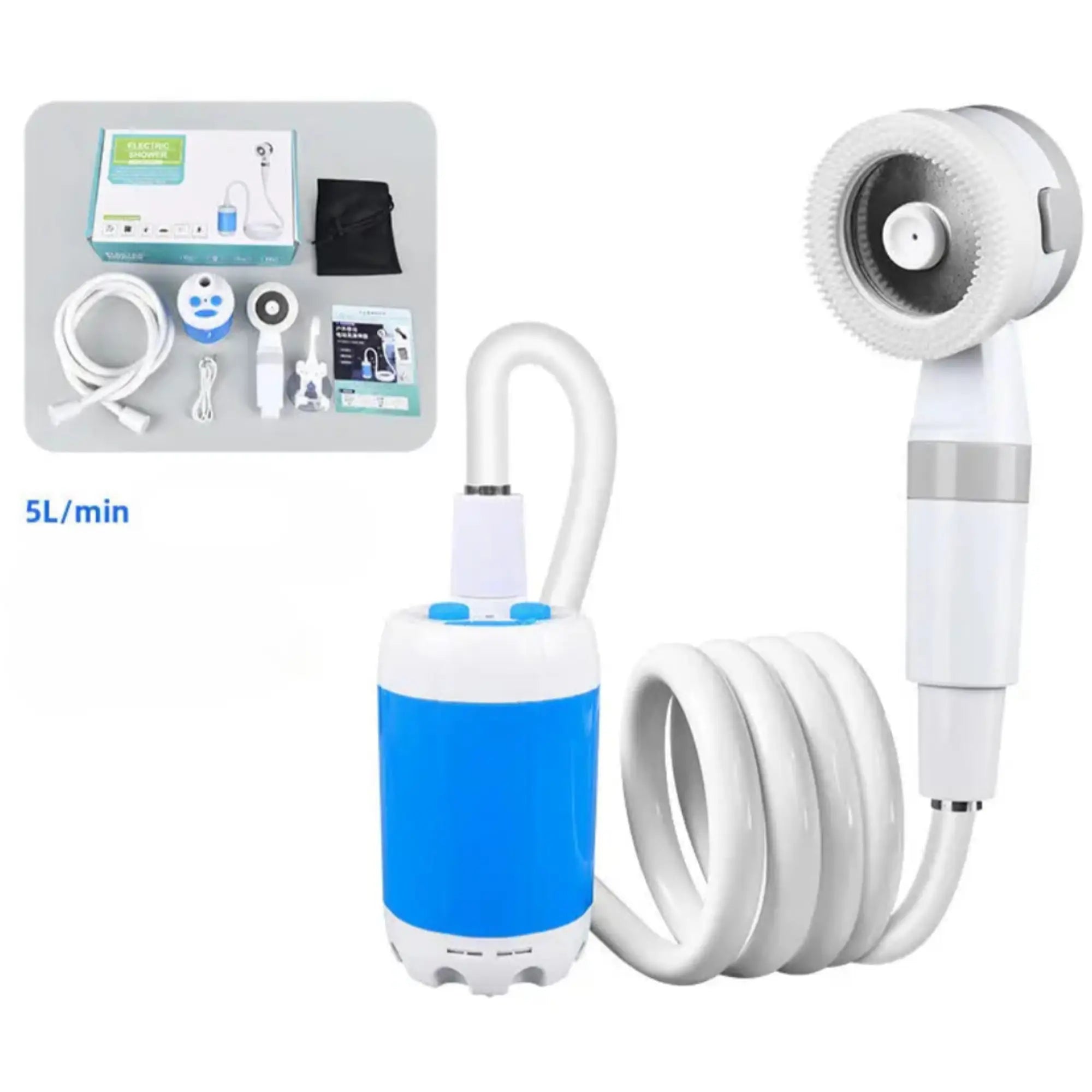 Douche Extérieure Sans Fil Rechargeable – Pratique & Compacte pour Camping, Van & Outdoor tente-de-toit.Shop