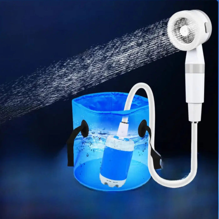 Douche extérieure sans fil rechargeable – Pratique et compacte pour le camping, les vans et les activités de plein air