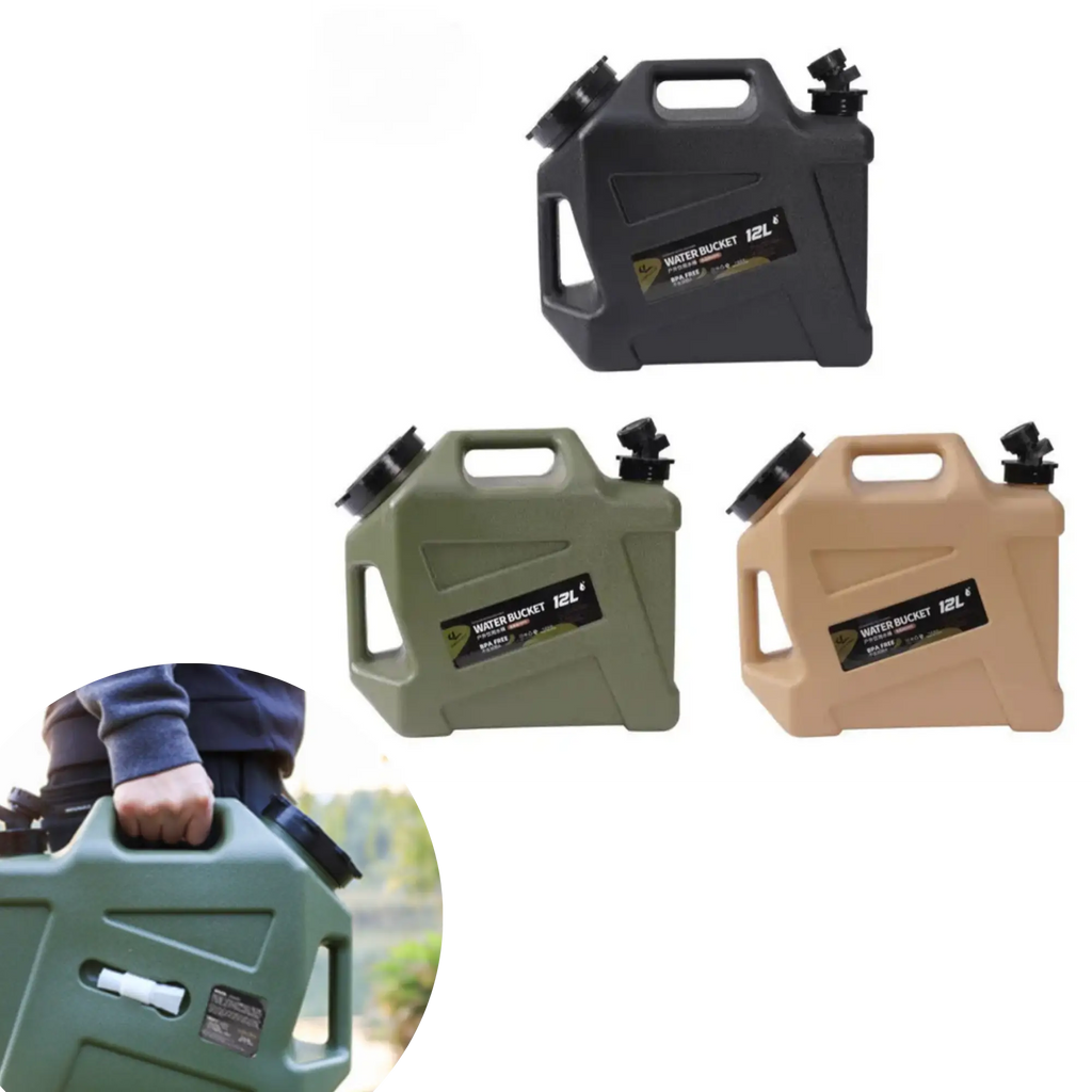 Réservoir / Bidon de Stockage d’Eau 12L avec Robinet – Seau Portable camping