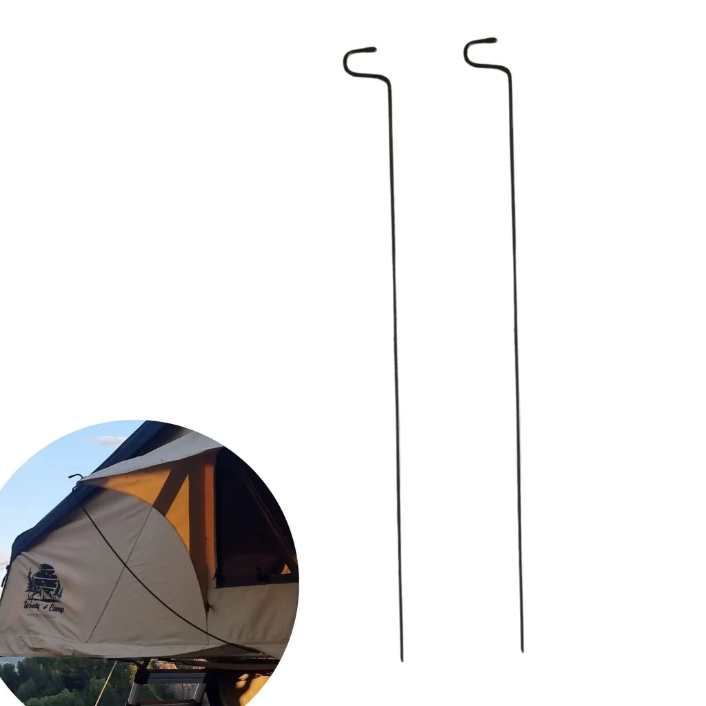 Lot de 2 Tiges de Rechange en Acier pour Tente de Toit - 89cm - Ø 5 mm - Compatibles Souples & Rigides tente-de-toit.Shop