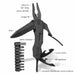 Couteau & Pince Multifonction Pliable–Outil Outdoor survie Tout-en-Un Woody’s Camp
