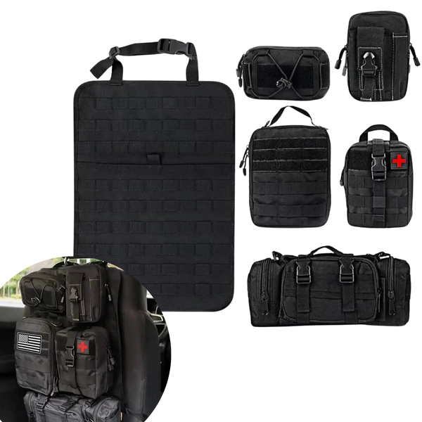 Sac de rangement tactique pour l'arrière du siège de voiture, bagage de siège arrière, sac de rangement pour équipement de pêche organisation voiture camping sauvage 4X4 SUV DEFENDER DUSTER accessoire camping