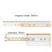 Diagramme d'un glissement de tiroir de 300 cm de long avec une extension de 150 cm et un système à billes pour charges lourdes, montrant des mesures détaillées. 2 X Glissière XL tiroir à roulement à billes de 300cm - charge lourde 180kg