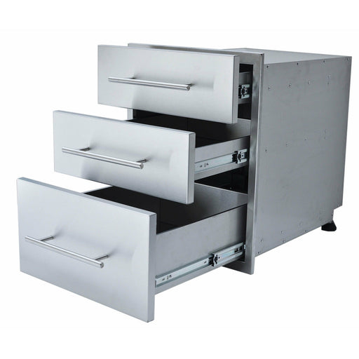 Sunstone Designer Series 23" Height Multi-Configurable Triple Drawer with Self-Leveling Legs DE-TD23
