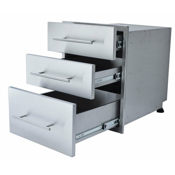 Sunstone Designer Series 23" Height Multi-Configurable Triple Drawer with Self-Leveling Legs DE-TD23
