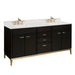 Altair 73" Stone effects Vanity Top in Milano White with White Sink 61073-CTP-MW