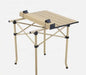 Table de camping pliante en aluminium légère et compacte, idéale pour les pique-niques et les sorties en plein air, facile à transporter.