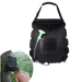 Sac de douche solaire portable de 20L pour activités de plein air, montrant un sac d'eau et une personne l'utilisant dans un cadre naturel.