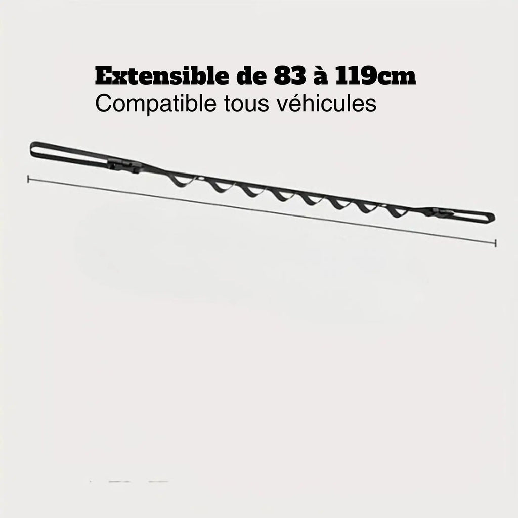 Corde à linge voiture - rangement suspendu road trip