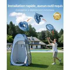 Charmofun Tente De Douche Pop-Up Portable - Cabine Camping Plage Pêche Randonnée