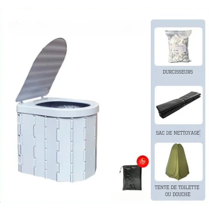 Toilette pliable portable extérieure résistante aux odeurs pour adultes et enfants, siège de toilette en une pièce pour une utilisation en voyage dans la voiture accessoire camping sauvage outdoor vanlife toilette de camping pas cher pliable 
