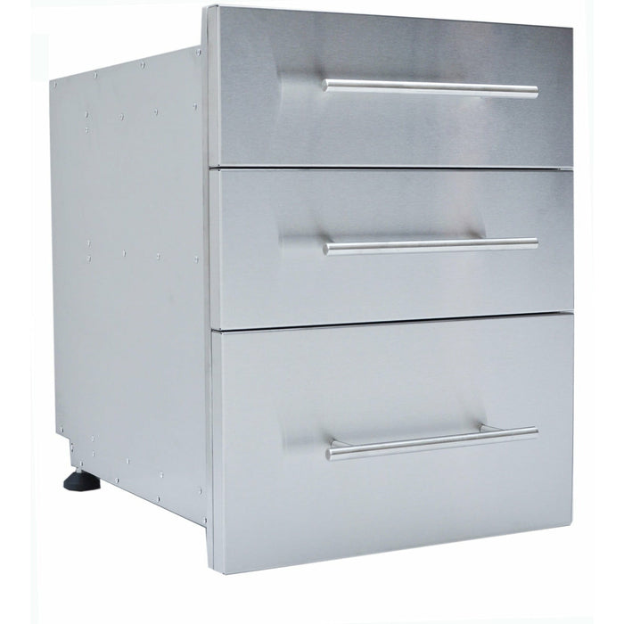 Sunstone Designer Series 23" Height Multi-Configurable Triple Drawer with Self-Leveling Legs DE-TD23