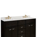 Altair 73" Stone effects Vanity Top in Milano White with White Sink 61073-CTP-MW