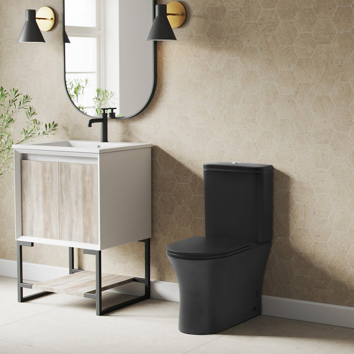 Swiss Madison Calice Two-Piece Elongated Rear Outlet Toilet Dual-Flush 0.8/1.28 gpf - SM-2T120