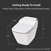 Vovo Integrated Smart Toilet with Auto Open/Close Bidet Seat and Auto Dual Flush TCB-090SA