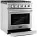 Cosmo 4-Piece, 30" Gas Range, Wall Mount Range Hood, Dishwasher and Refrigerator COS-4PKG-097