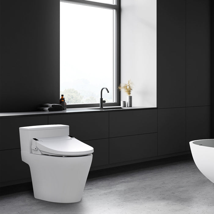 Vovo Stylement Electronic Smart Bidet Seat in White with Heated, Warm Dry and Water and LED Nightlight Functions, VB-6000SR