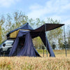 annexe tente de toit Lite Traveller, annexe tente de toit, auvent tente de toit, annexe camping étanche, salon de camping extérieur, accessoire tente de toit, annexe vanlife, annexe tente de toit légère, auvent Lexagones