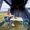 annexe tente de toit Lite Traveller, annexe tente de toit, auvent tente de toit, annexe camping étanche, salon de camping extérieur, accessoire tente de toit, annexe vanlife, annexe tente de toit légère, auvent Lexagones