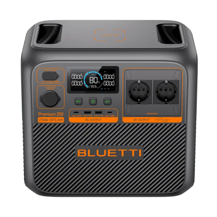 Bluetti 200 V2 6000 cycles LFP prises interfaces