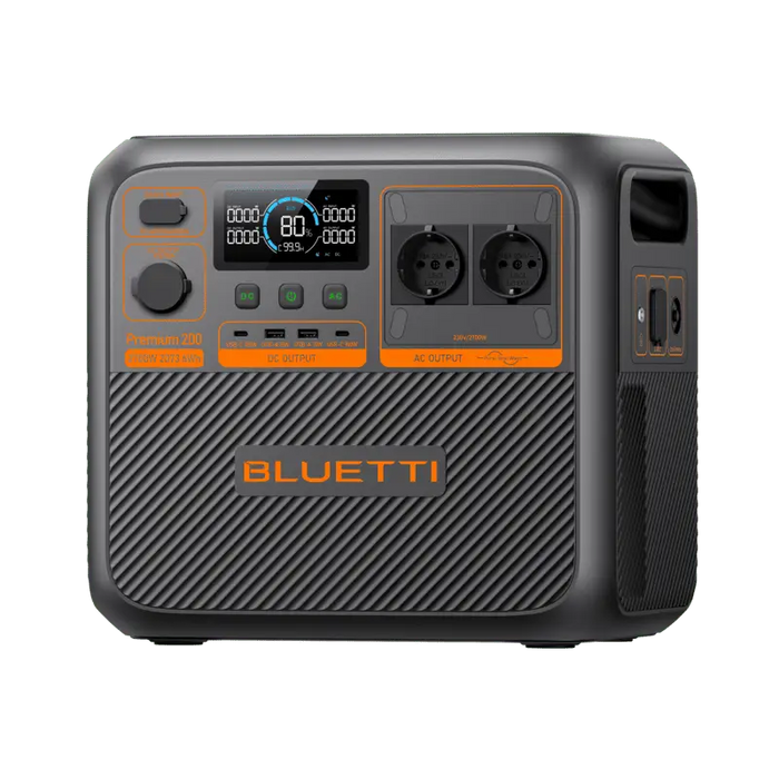 Station nomade Bluetti Premium 200 V2 écran affichage