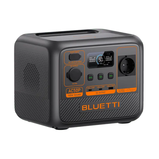 Bluetti AC50P 504Wh interfaces et prises de recharge