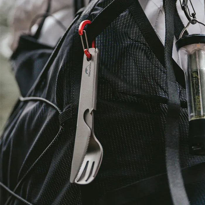 Set de couteaux, fourchettes et cuillères en titane Naturehike vue 4