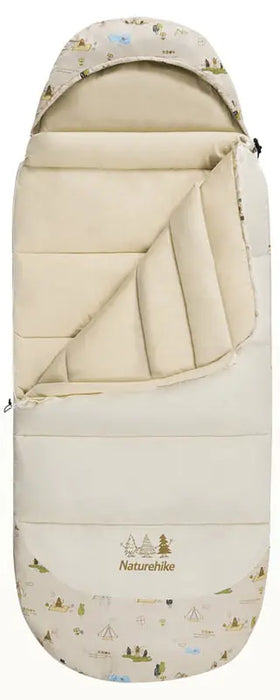 Sac de couchage Naturehike Kids - deux saisons, capuche amovible Beige