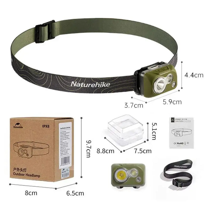 Lampe frontale Naturehike - 300 lm vue 2