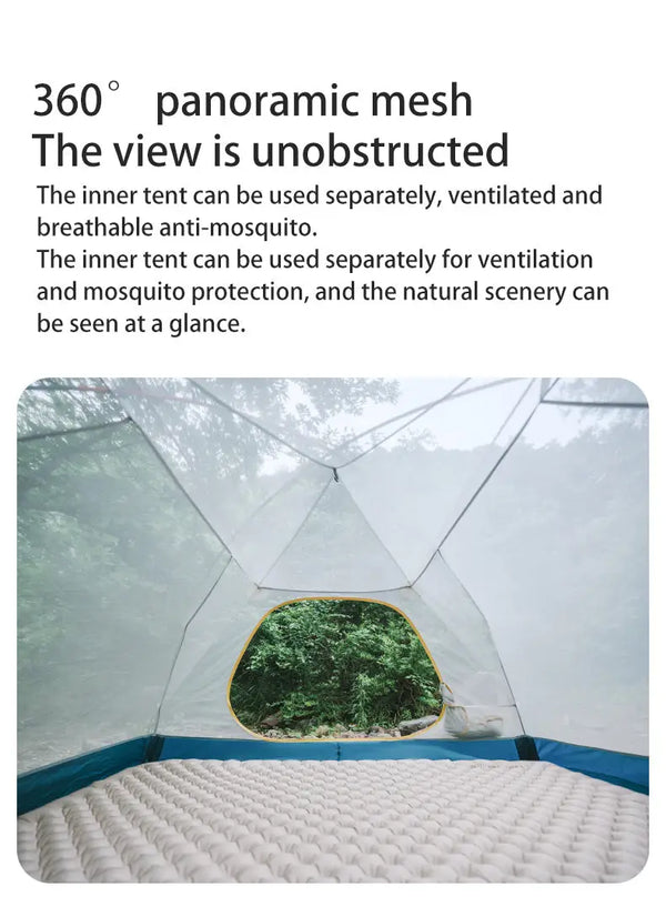 Tente 2 personnes Naturehike portable UPF50+ UV vue 2