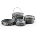 Batterie de cuisine Naturehike Traitement durable contre l'oxydation dure Ensemble pour 4-7 personnes (marmite suspendue 3L + marmite 1,7L + poêle à frire 8 pouces + bouilloire 0,8L) vue 2