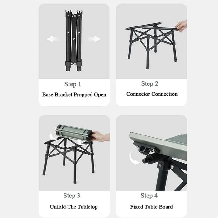 Table de camping Naturehike, 52 cm, enroulable en aluminium vue 3