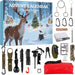 Calendrier de l’Avent Kit de Survie 24 en 1 – Cadeau de Noël Original pour Camping, Randonné cerf noel 