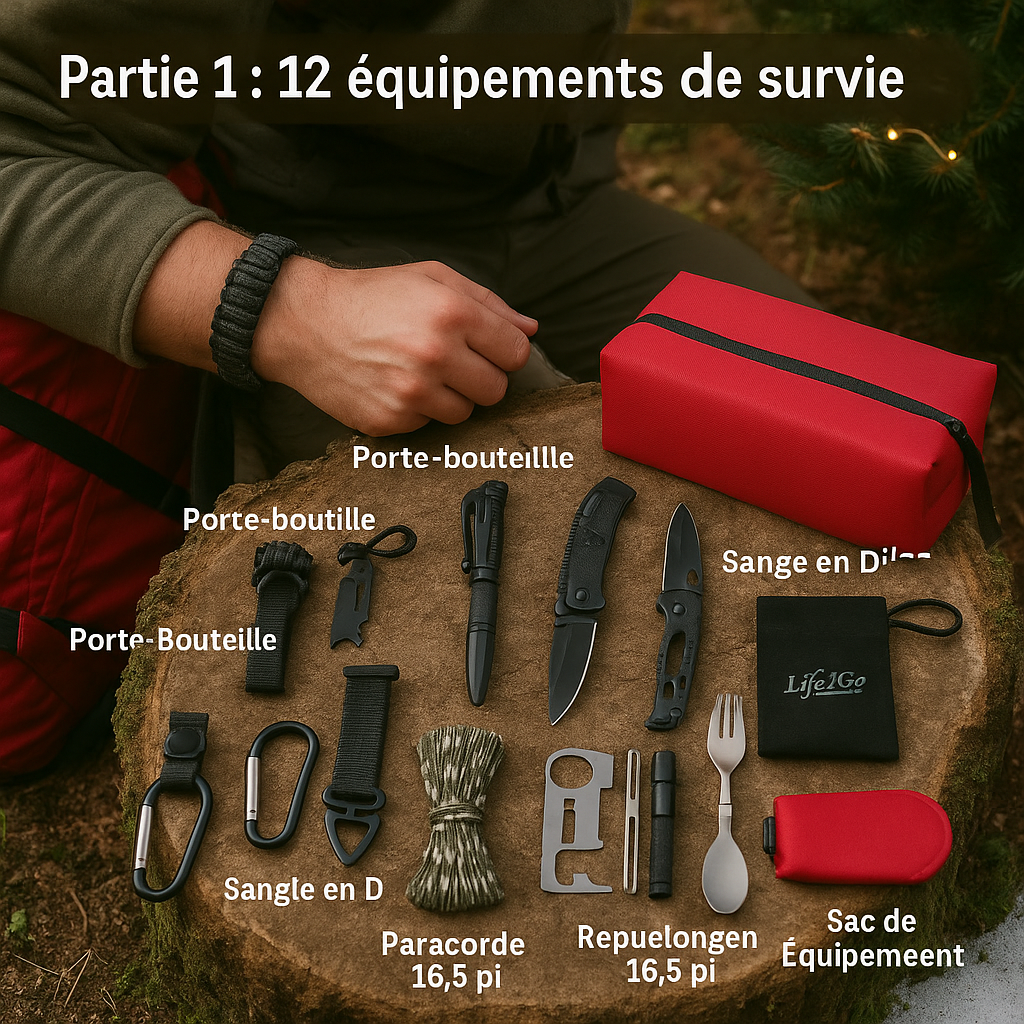 Calendrier de l’Avent Kit de Survie 24 en 1 – Cadeau de Noël Original pour Camping, Randonnée, Outdoor et Aventuriers Woody’s Camp