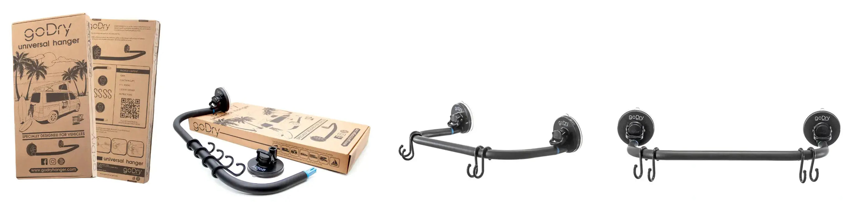 goDry Hanger – Crochet Ventouse Multifonction Outdoor pour Van, Tente de Toit & Sports Nautiques Godry