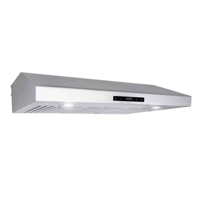 Cosmo 30" Under Cabinet Range Hood with Digital Touch Controls, 3-Speed Fan, LED Lights and Permanent Filters in Stainless Stee COS-KS6U30