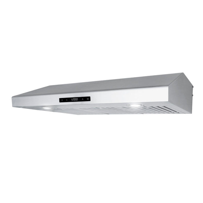 Cosmo 30" Under Cabinet Range Hood with Digital Touch Controls, 3-Speed Fan, LED Lights and Permanent Filters in Stainless Stee COS-KS6U30