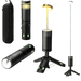 Lampe de camping LED télescopique rechargeable et portable, affichant divers modes et conçue de manière compacte, idéale pour les aventures en plein air.
