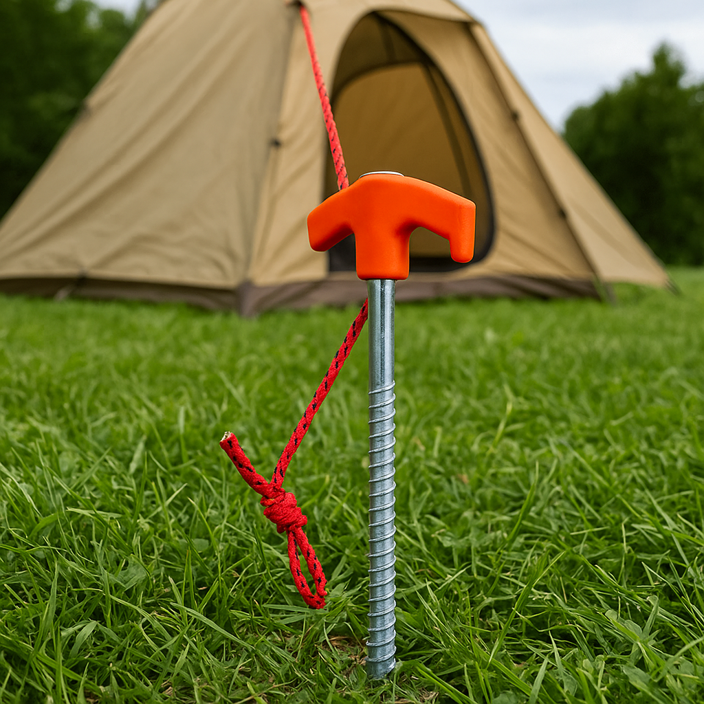 Lot de 4 piquets de tente à vis de 20 cm sardine camping outdoor offroad