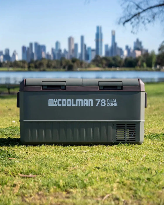 Glaciere a compression Dual Zone MyCoolman 78L - Frigo + congelateur 12V/24V Bluetooth 111 canettes