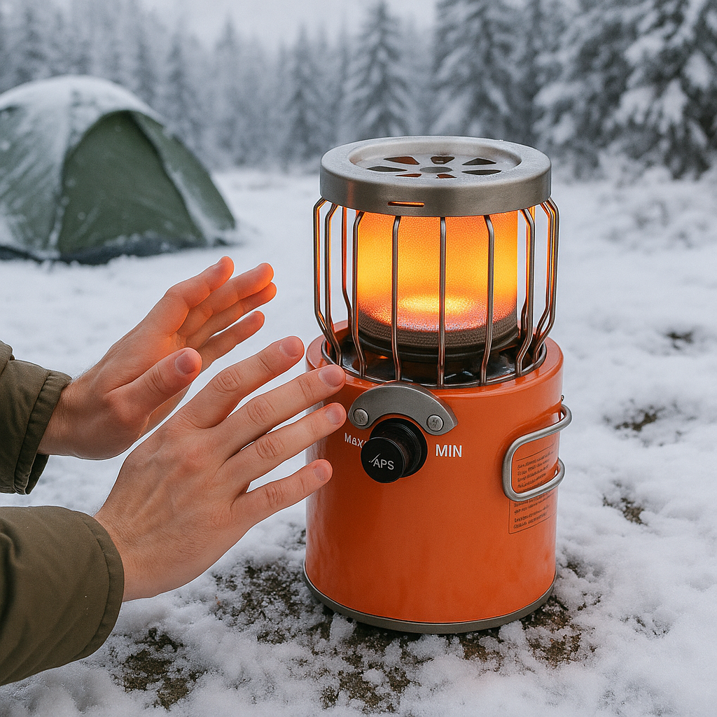 Mini chauffage de camping portable 2000W – Réchaud à gaz LPG multifonction