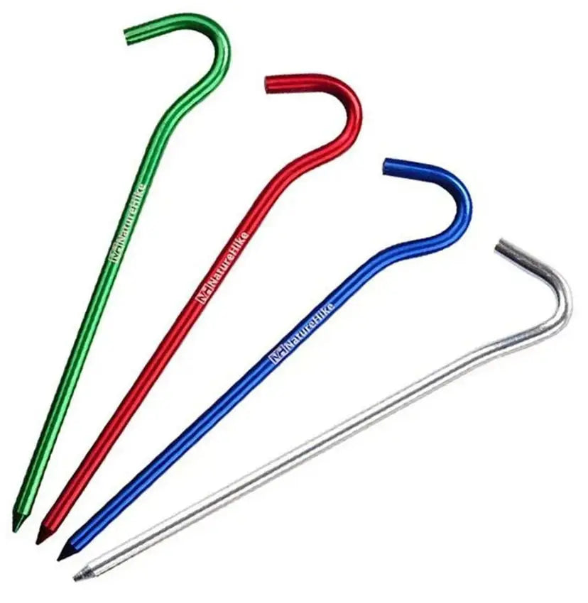 Naturehike Set de piquets de tente - Alliage d'aluminium, 18 cm (8 pcs) Bleu