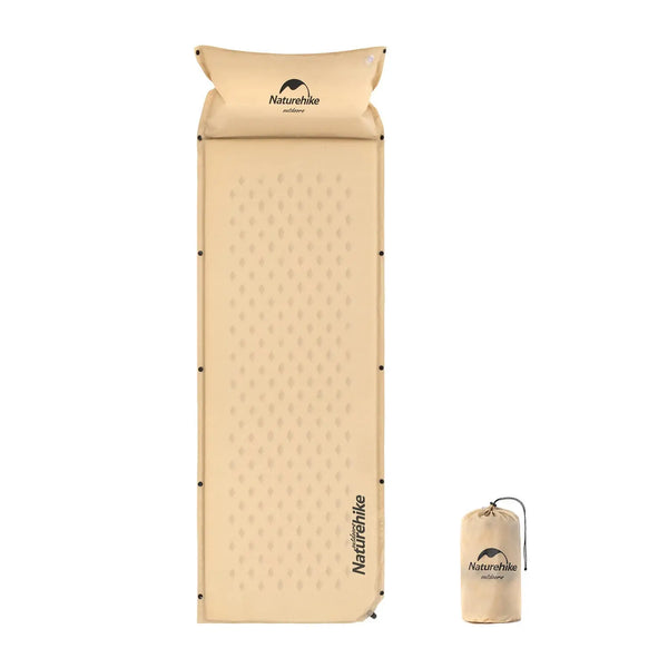 Matelas de couchage Naturehike avec épissure à l'air et coussin Jaune