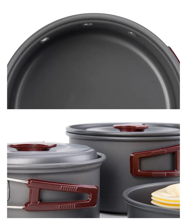 Batterie de cuisine en aluminium Naturehike - compacte et non statique vue 2