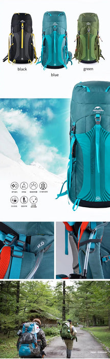 Naturehike trekking, sac à dos de randonnée système de suspension indépendant pour réduire la pression de portage 55 l vue 6