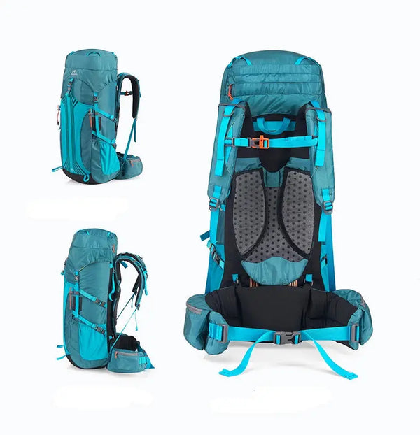 Naturehike trekking, sac à dos de randonnée système de suspension indépendant pour réduire la pression de portage 55 l Noir